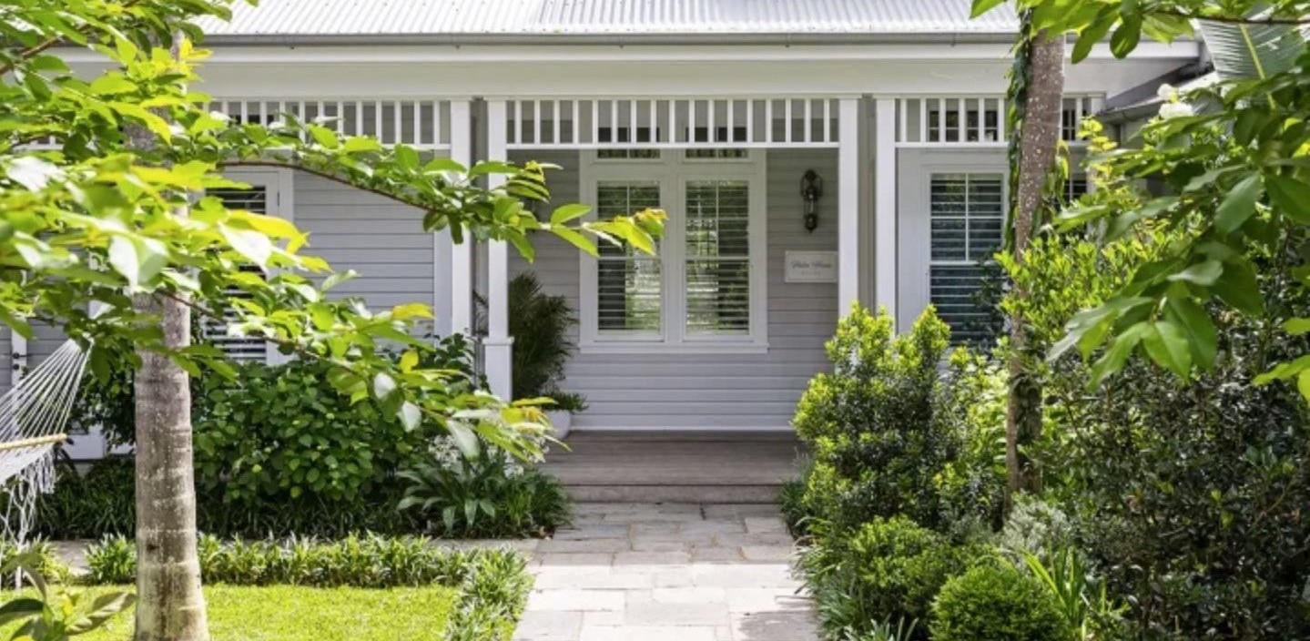 house facade in spring